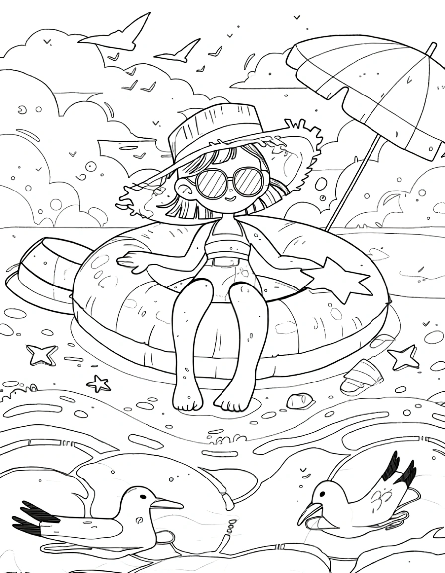 coloring pages summer - coloring sheet
