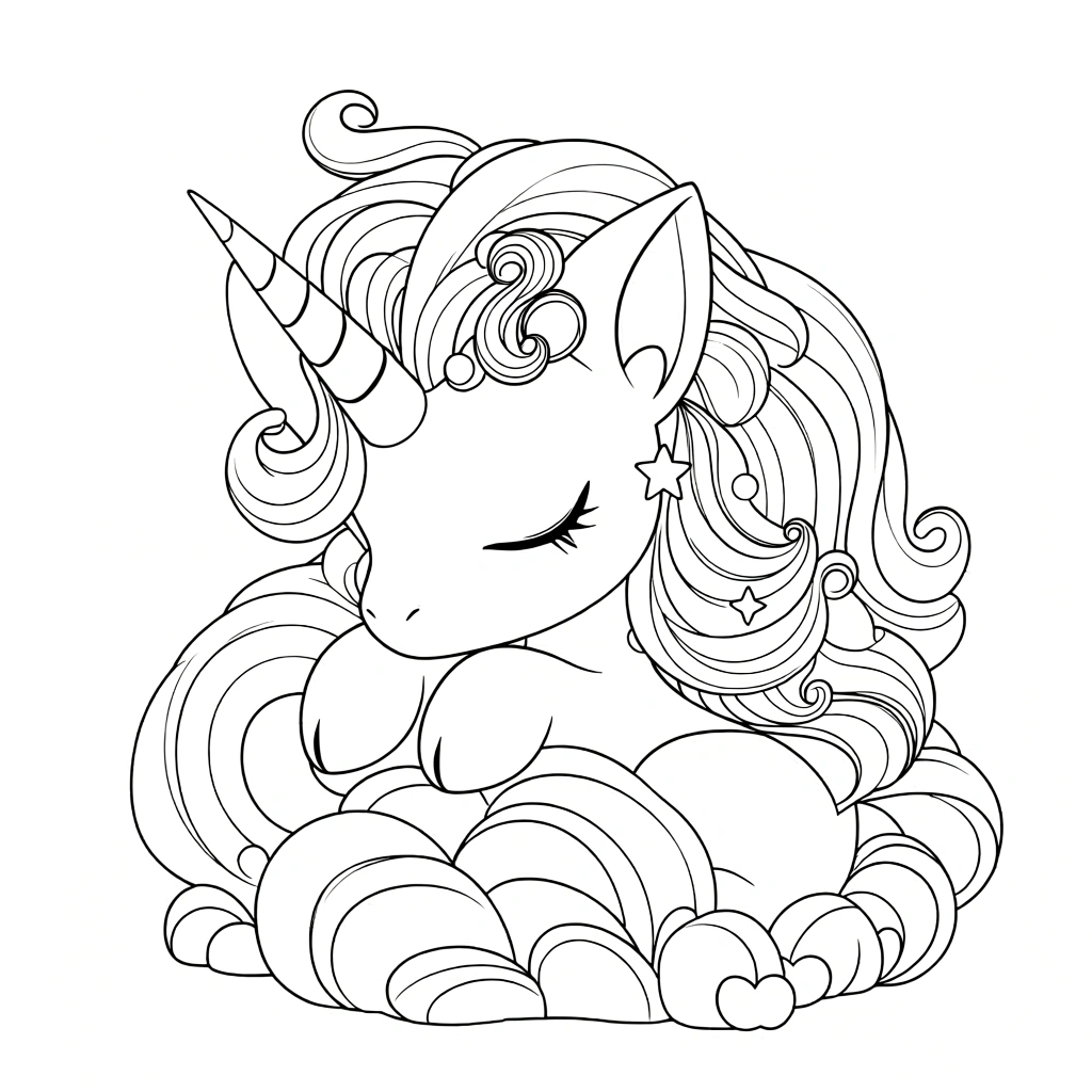 cute unicorn coloring pages - coloring pages for kids