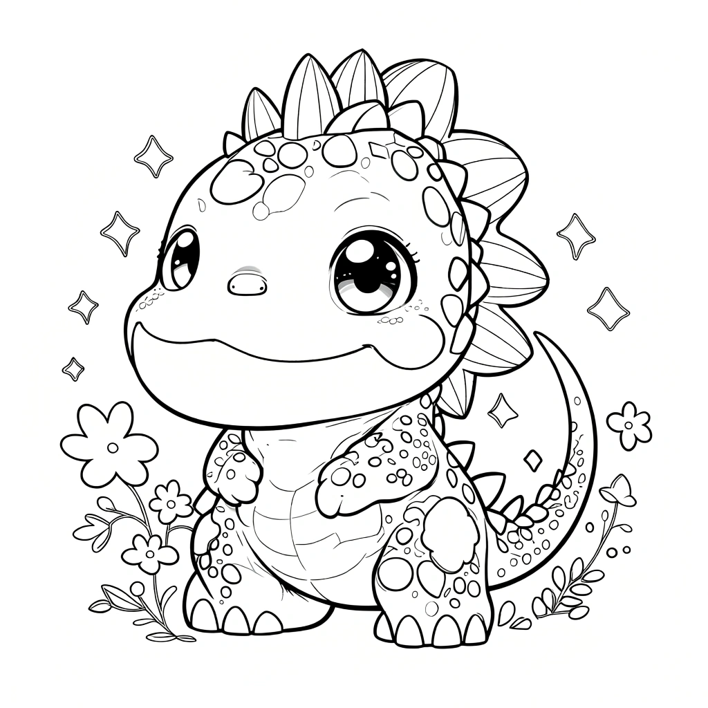 dinosaur color pages - coloring book