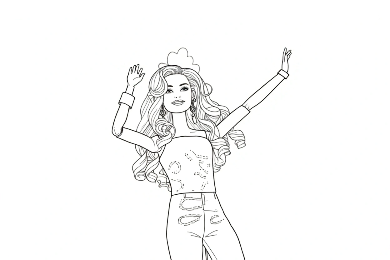 barbie coloring pages - free coloring pages for kids