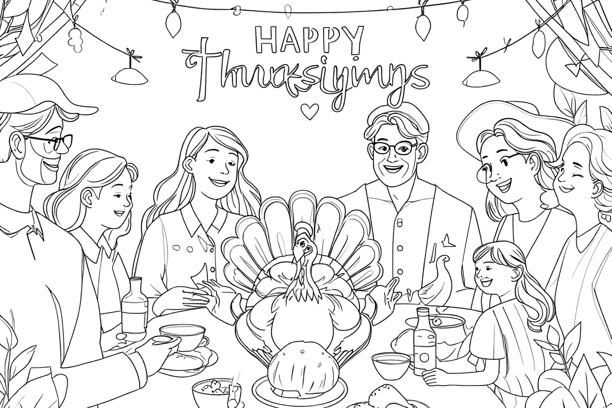 free thanksgiving coloring pages - free printable coloring pages