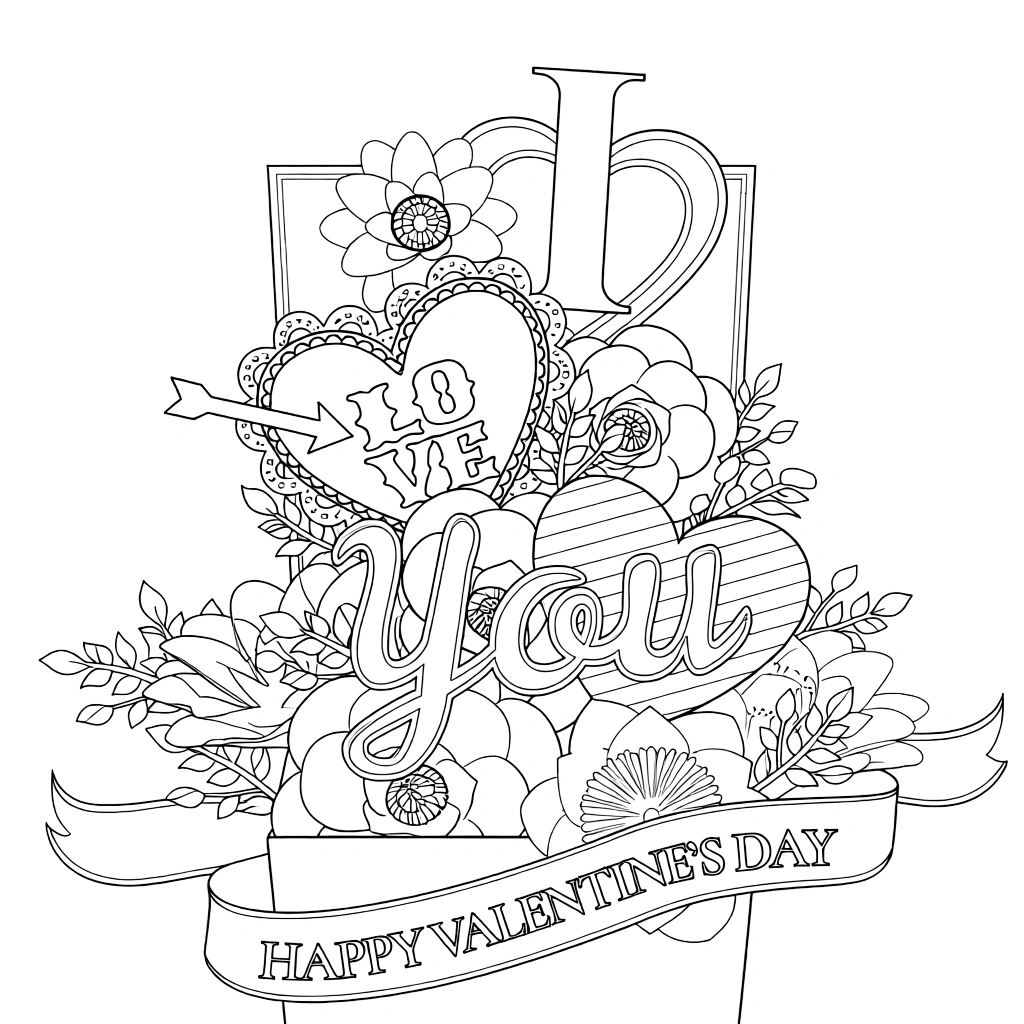 cute coloring pages for valentines day - coloring pages