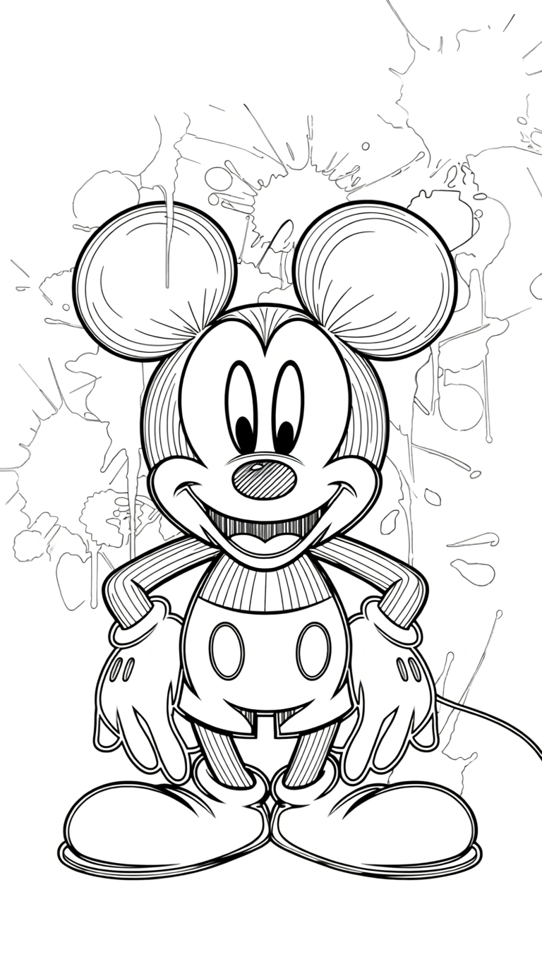mickey mouse coloring page - printable coloring pages for kids