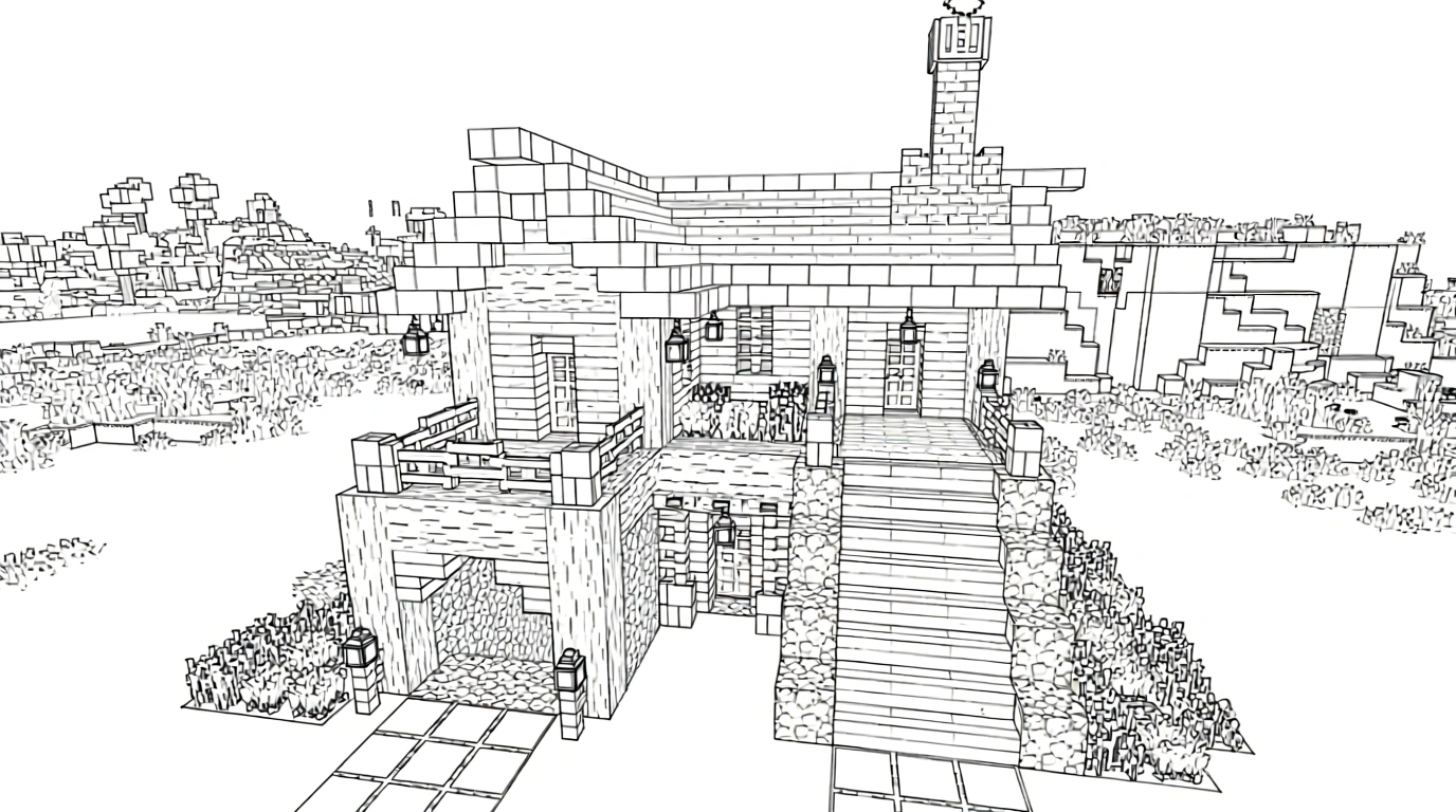 minecraft coloring pages - adult coloring pages