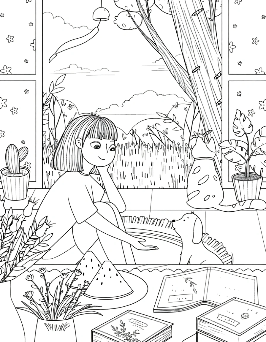 summer coloring pages - coloring book