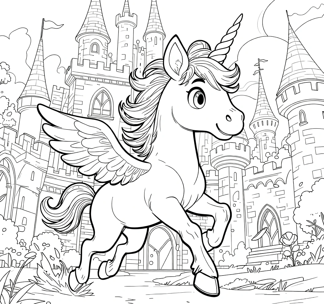 coloring pages unicorn - coloring book