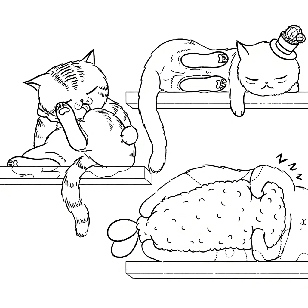 cute cat coloring pages - coloring pages for kids