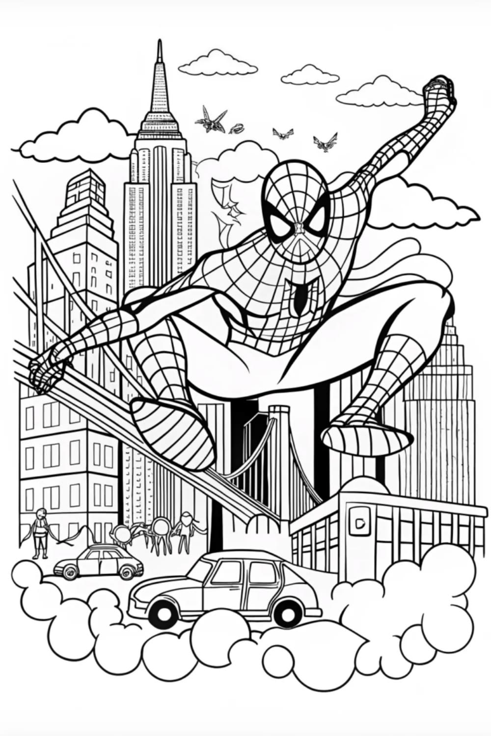 spiderman color pages - coloring page