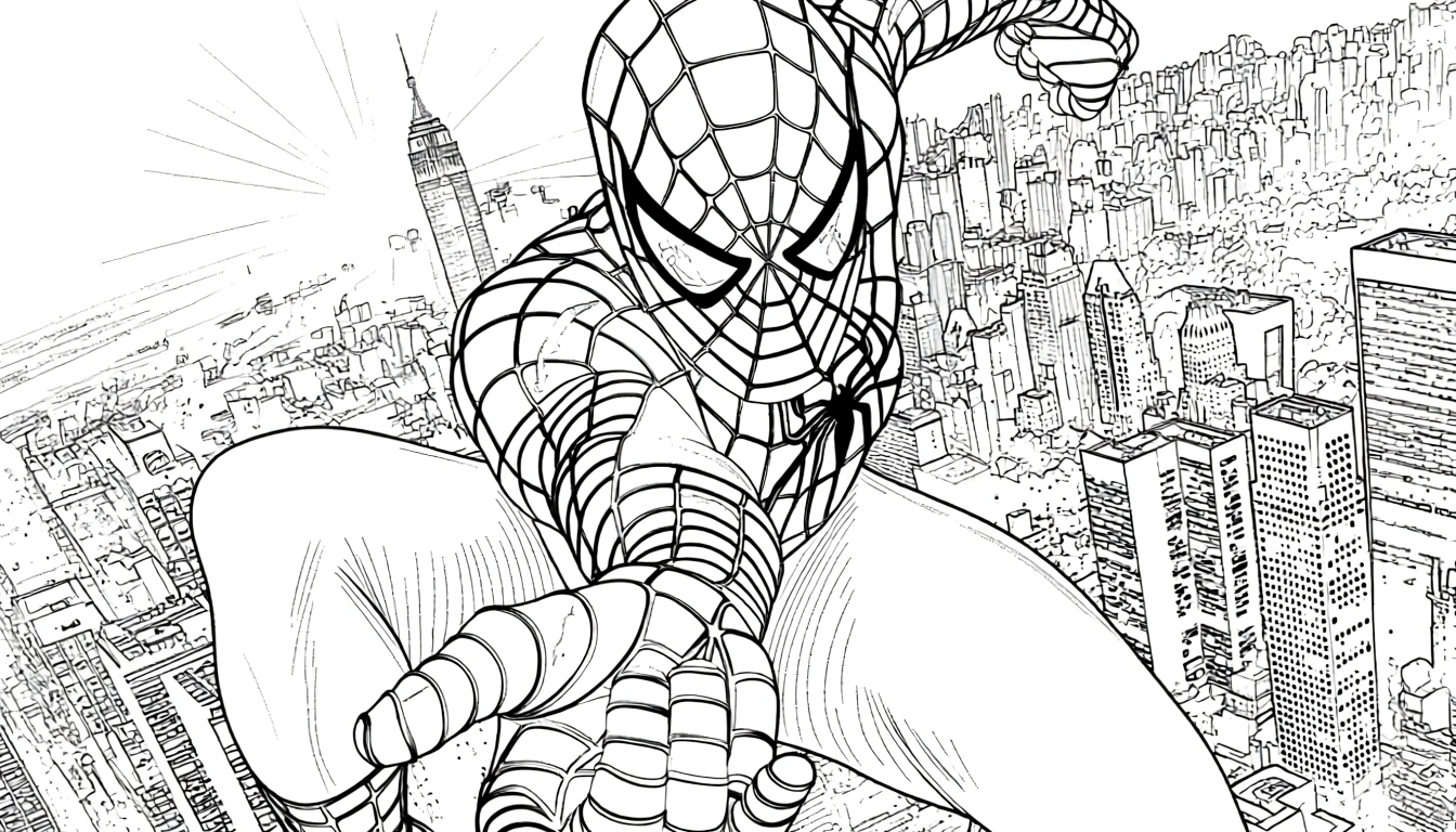 coloring pages spiderman - coloring sheet