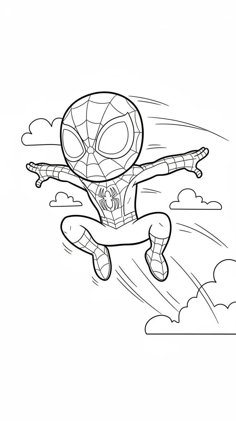 spiderman coloring page - cute coloring pages
