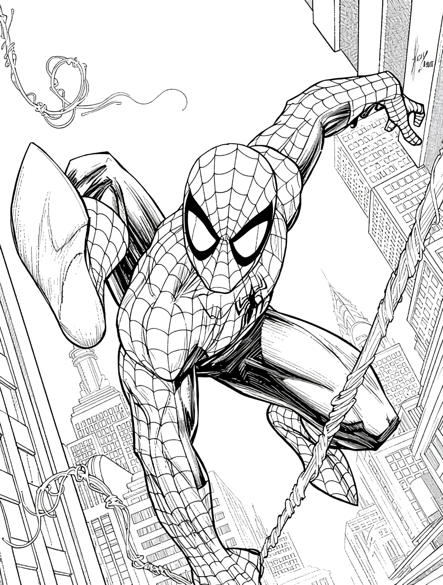 spiderman color pages - coloring sheets