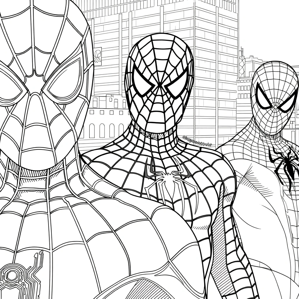 spiderman color pages - coloring sheets