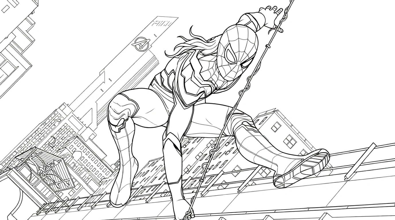 spiderman color pages - coloring pages