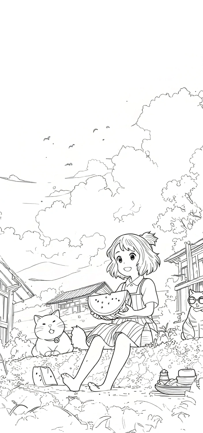 summer coloring page - coloring book