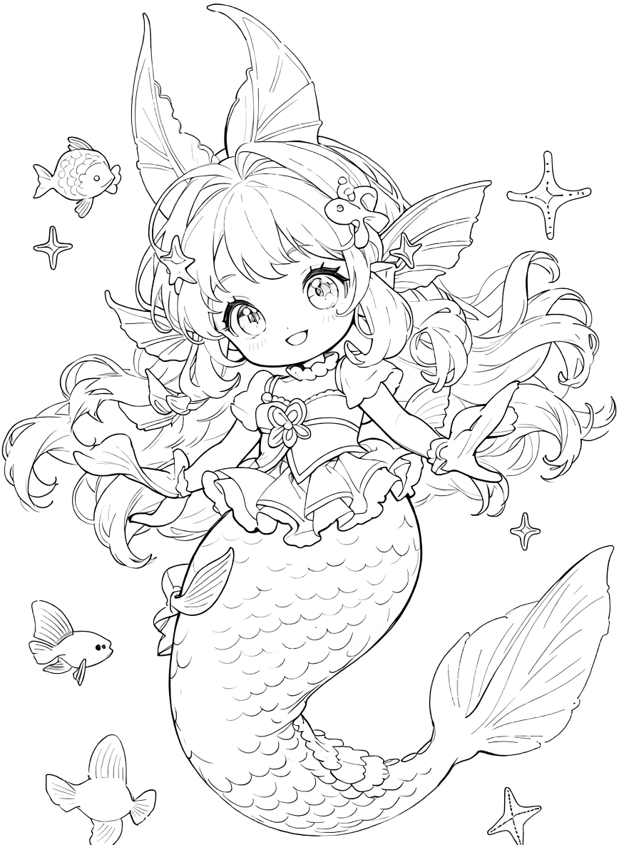 little mermaid color pages - coloring pages