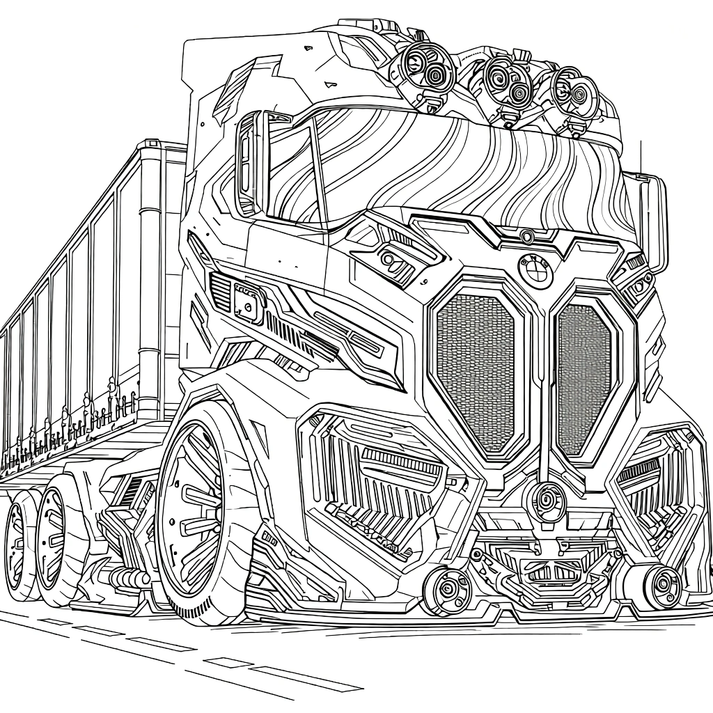 monster truck coloring page - adult coloring pages