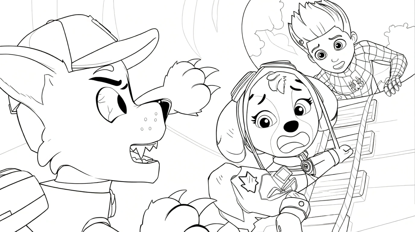 paw patrol coloring page - free coloring pages for kids