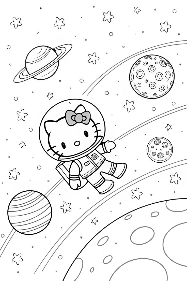 hello kitty free coloring pages - coloring page for kids