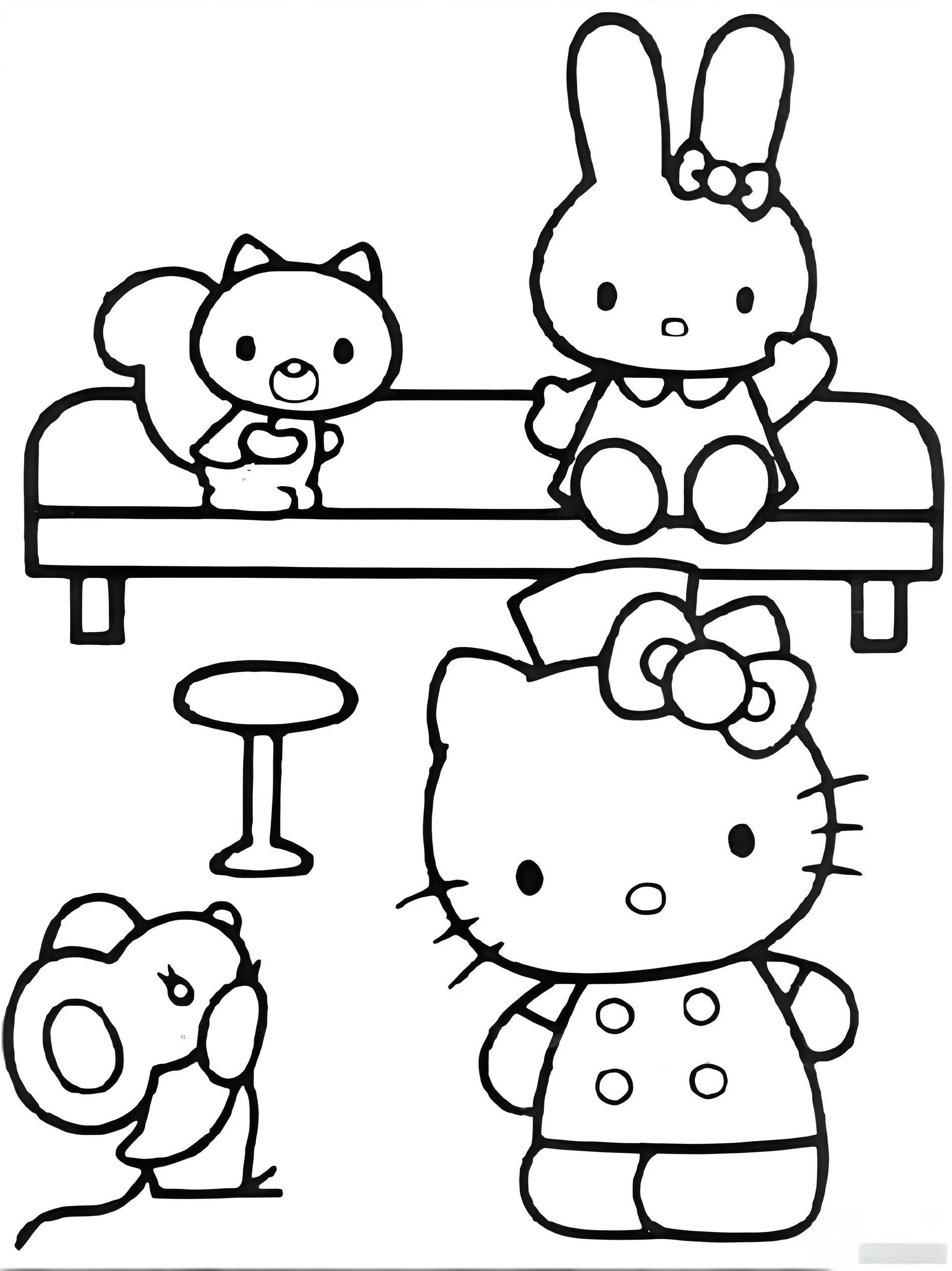 hello kitty coloring pages printable - cute coloring pages for kids