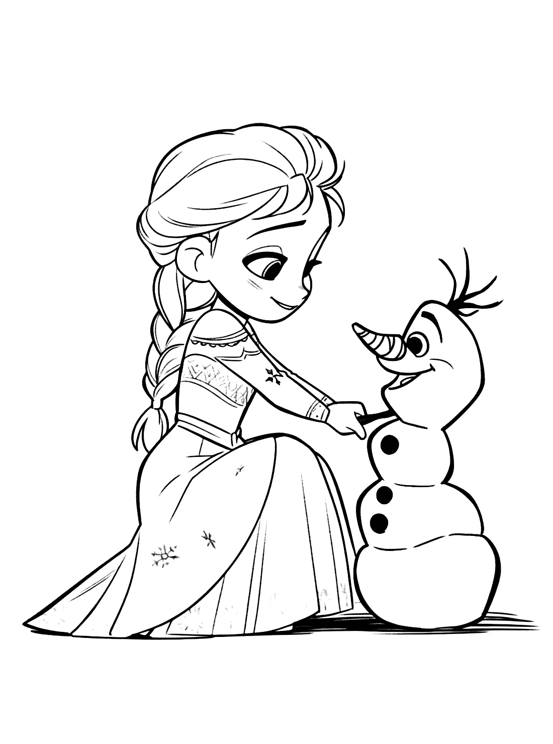 elsa color page - printable coloring pages
