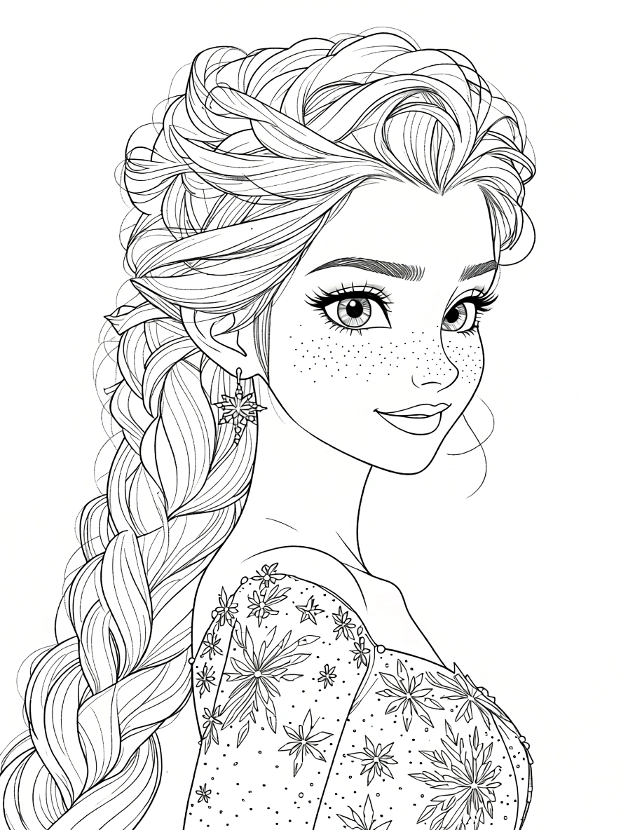 elsa frozen coloring pages - adult coloring pages