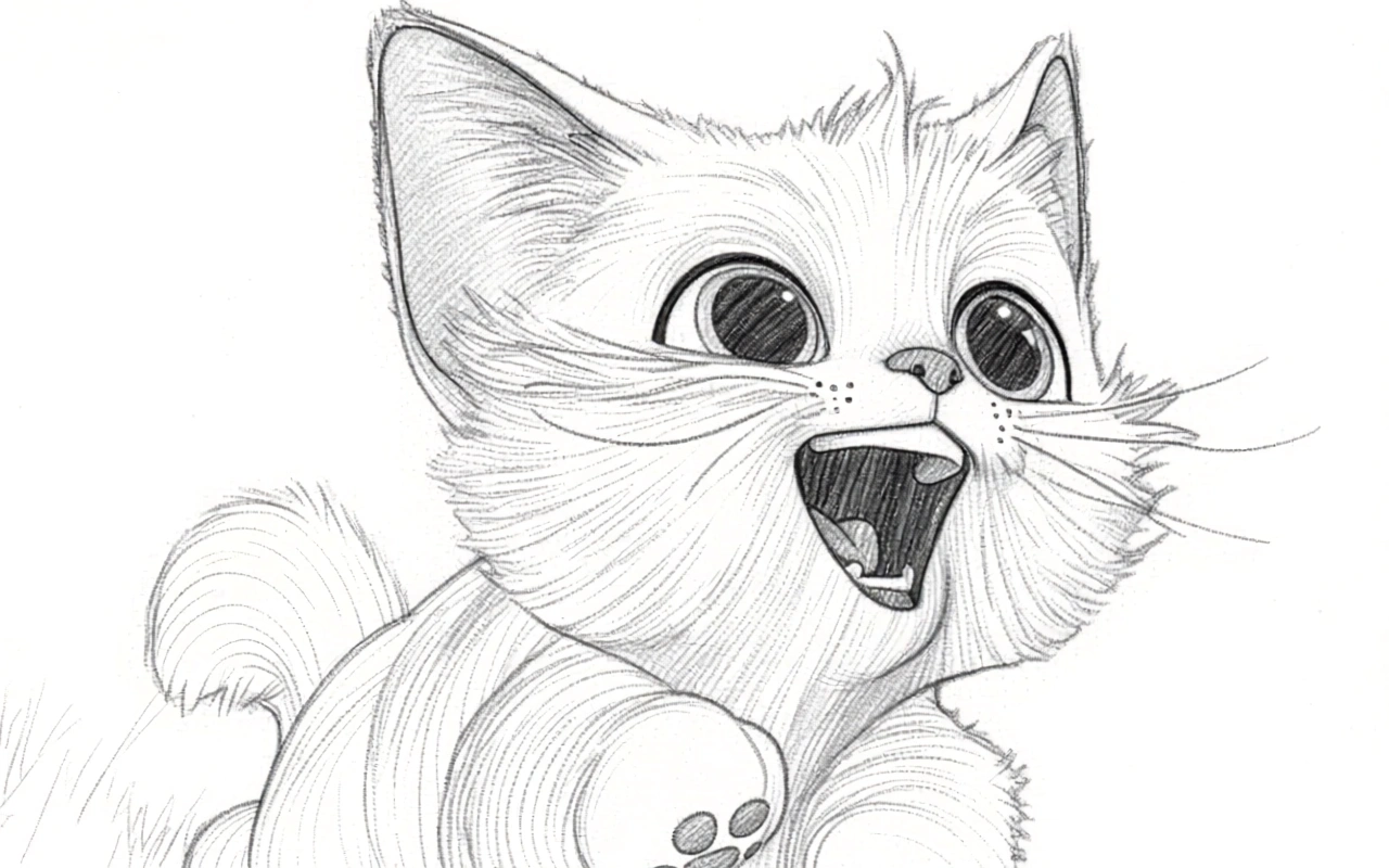 kitty cat color pages - coloring sheet