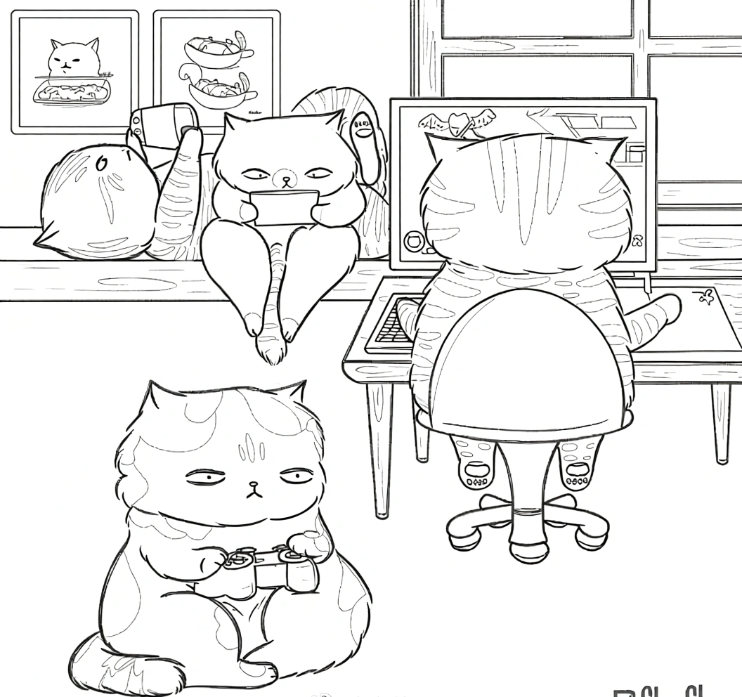 cat coloring page - coloring pages