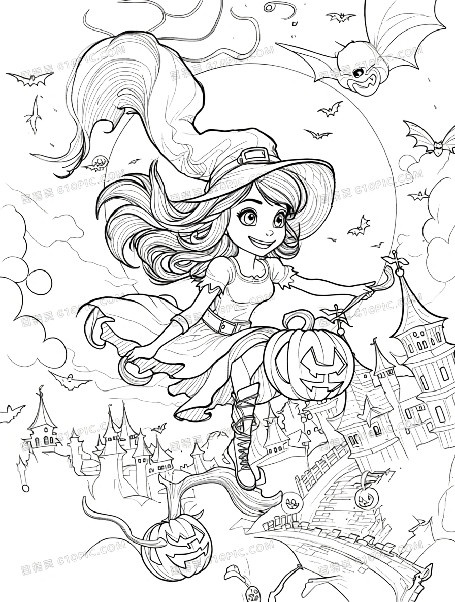halloween coloring page - cute coloring pages