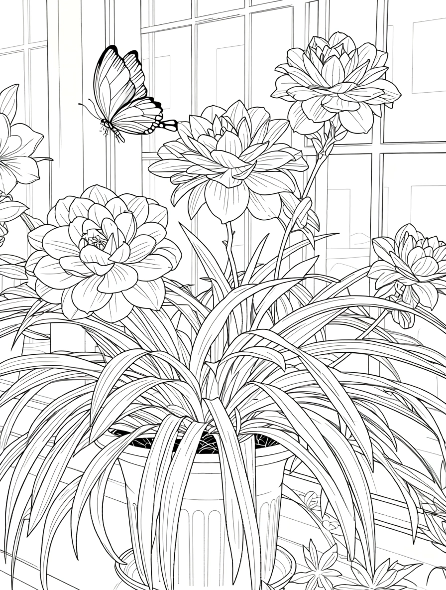 printable flower coloring pages - coloring pages for adults