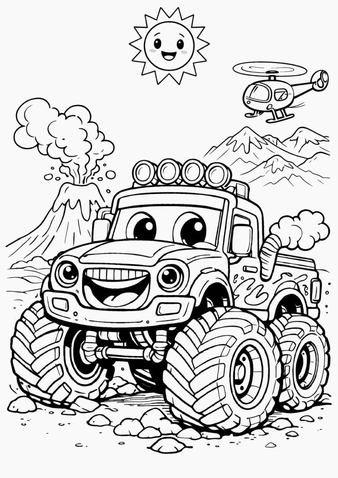 monster jam coloring pages - printable coloring pages