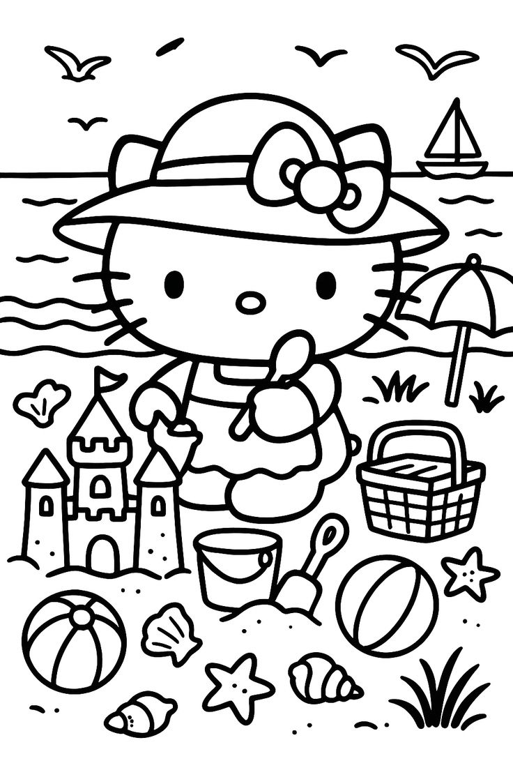 hello kitty and friends coloring pages - coloring pages for kids