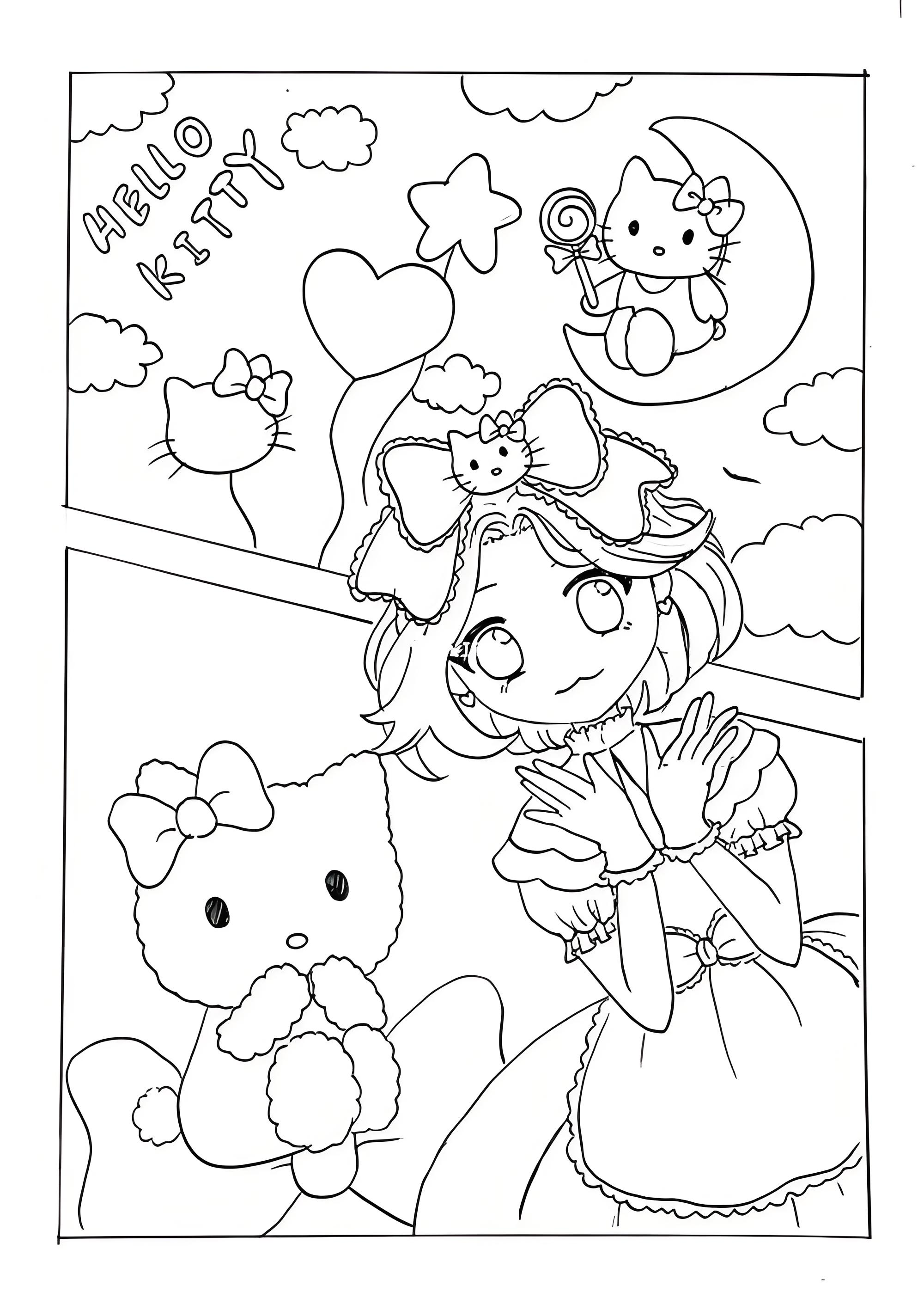 hello kitty halloween coloring pages - cute coloring pages for kids